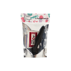 Plug Anal Noir en Silicone avec Ventouse Taille L 12,7 cm Pocket Pleasure + 1 dosette de lubrifiant